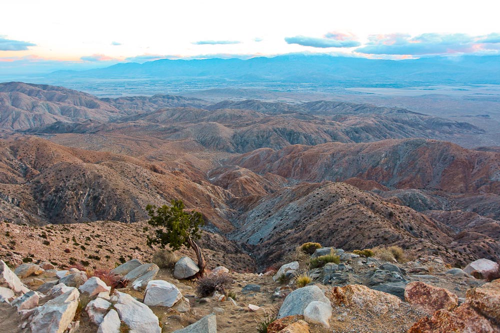 Keys View Sonnenuntergang im Joshua Tree NP