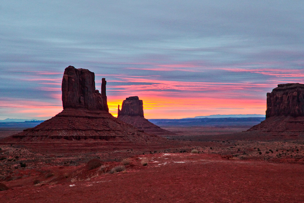 Sonnenaufgang im Monument Valley