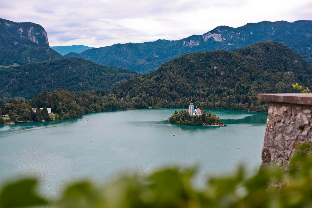 Aussicht auf den Bleder See von der Burg Bled