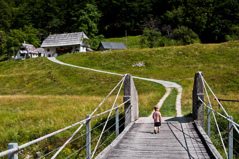 Slowenien Rundreise mit Kind: im Soca Tal