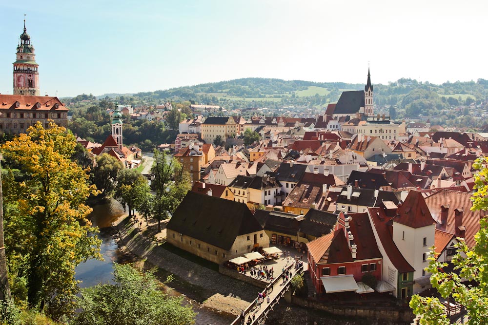 Cesky Krumlov Tipps: Ausblick vom Schloss Krumau