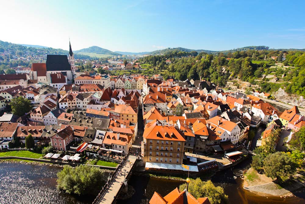 Krumau Sehenswürdigkeiten: Blick vom Schlossturm