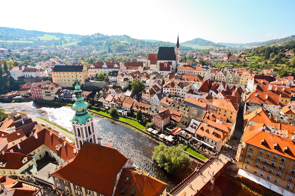 Cesky Krumlov Tipps: Ausblick vom Schlossturm