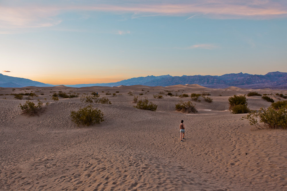 Death Valley Sehenswürdigkeiten Mesquite Flat Sand Dunes