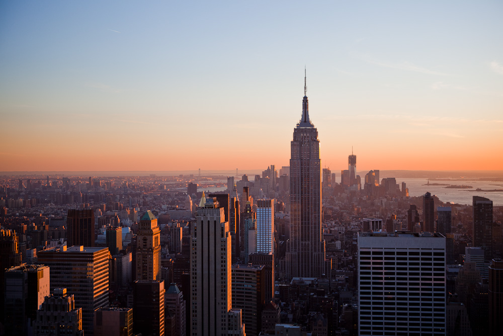 Sonnenuntergang Aussicht vom Rockefeller Center