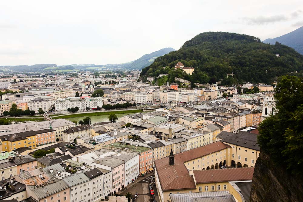 Mönchsberg Aussicht über Salzburg