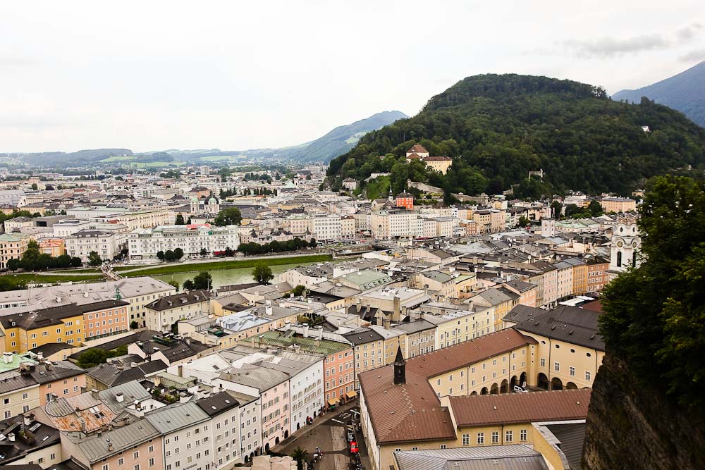 Mönchsberg Aussicht bei der Stadtwanderung in Salzburg