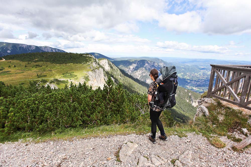 Rax wandern mit Kindern: Aussicht vom Ottohaus