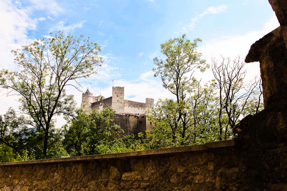 Festung Hohensalzburg vom Salzburger Mönchsberg aus gesehen