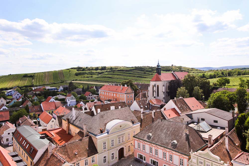 Blick vom Rathausturm auf Retz