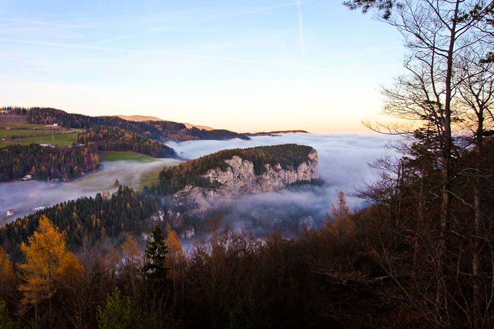 Aussicht am Bahnwanderweg Semmering