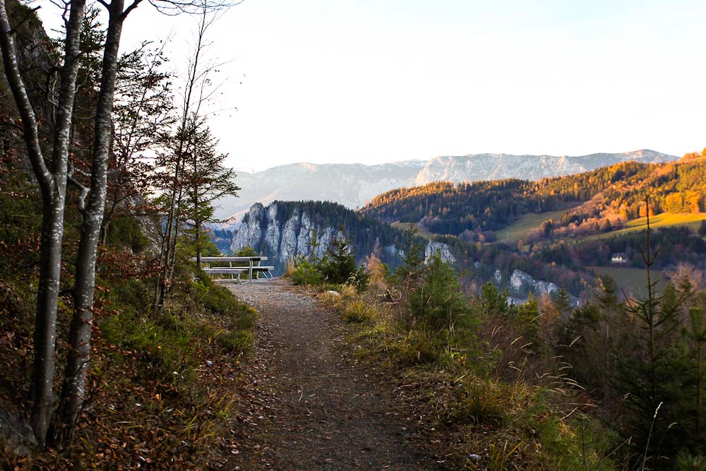 20 Schilling Blick Semmering Bahnwanderweg