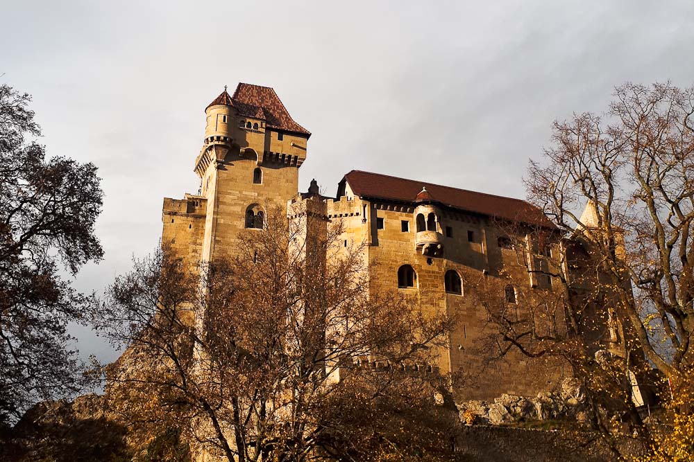 Die Burg Liechtenstein, Winter Ausflugsziel vor den Toren Wiens