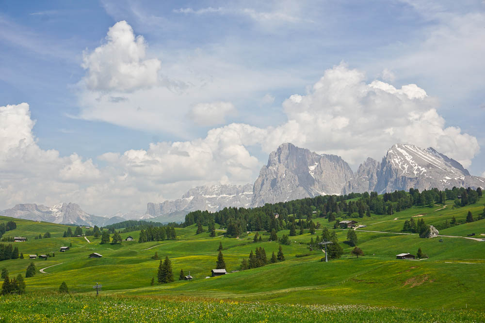 Südtirol mit Kindern: Seiser Alm Bergpanorama