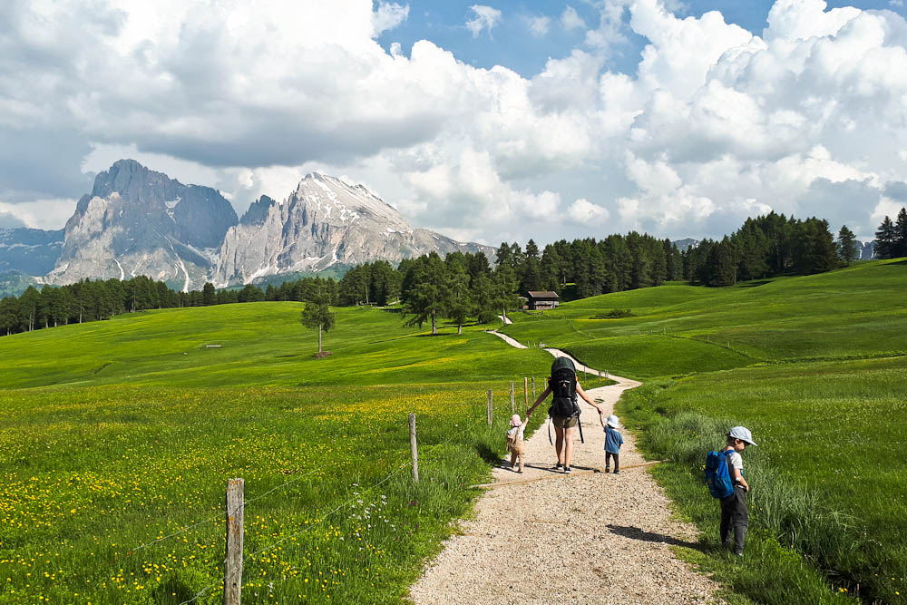 Südtirol Ausflugstipps: Seiser Alm wandern mit Kindern