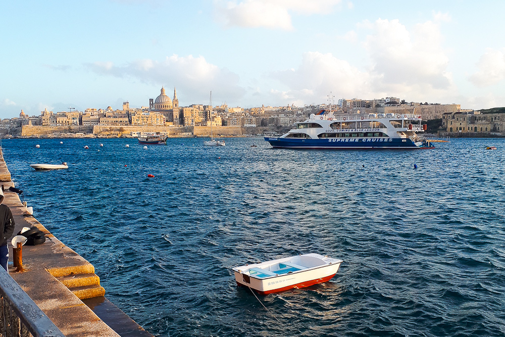 Malta im Winter: Aussicht auf Valletta
