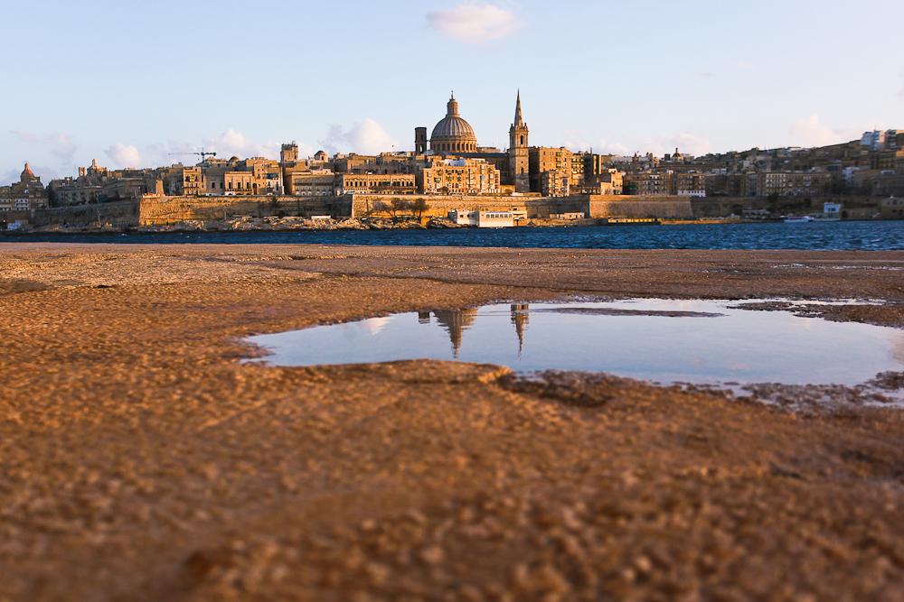 Malta im Winter: Blick auf Valletta