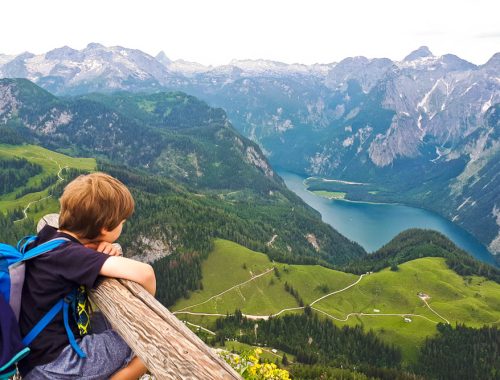 Jenner Seilbahn: Jenner mit Kindern