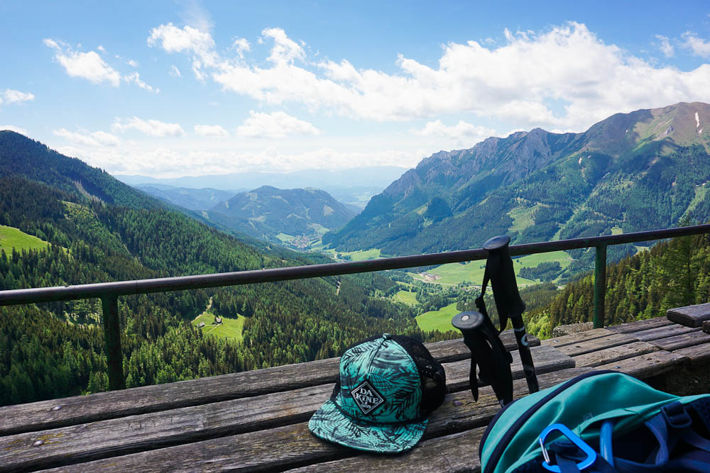 Leobner Hütte Aussicht nach Vordernberg