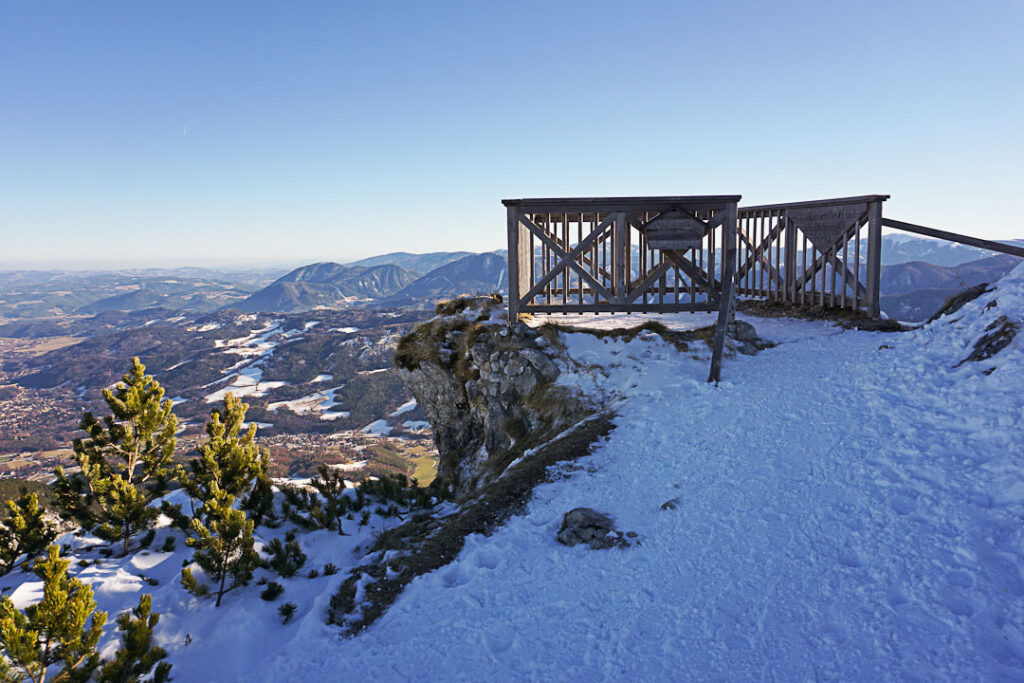 Rax Winter Aussicht vom Ottohaus