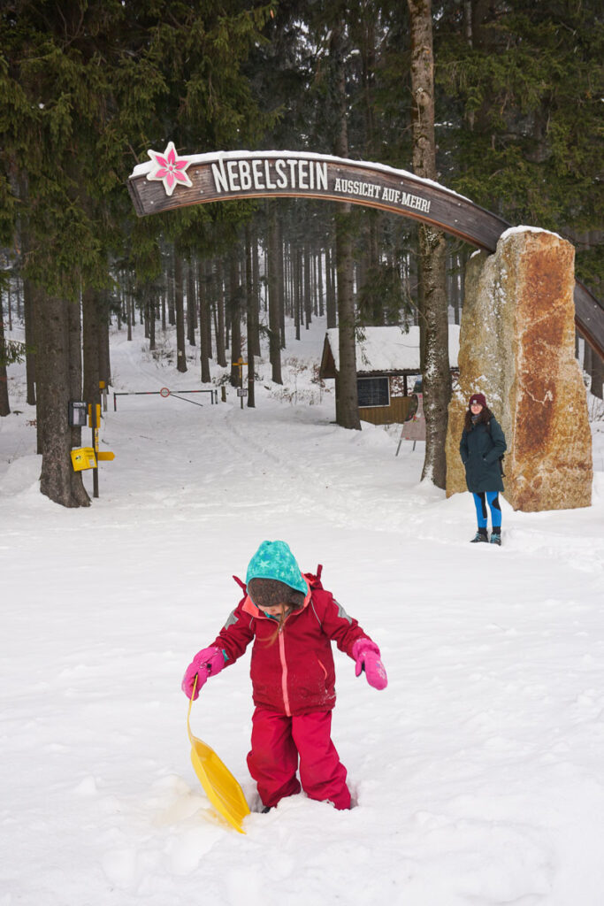 Im Winter im Waldviertel wandern: Nebelstein Wanderung mit Kind