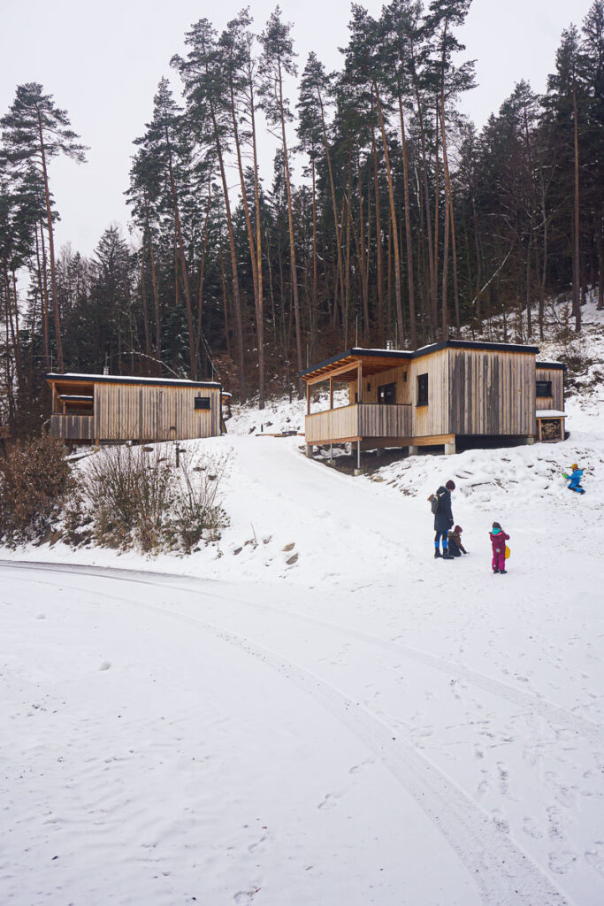 Waldviertel Winterurlaub mit Kindern Stausee Dobra Kampseen
