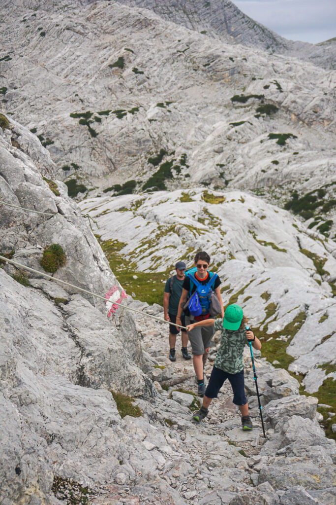 Dachstein wandern mit Kind: Simonyhütte Aufstieg