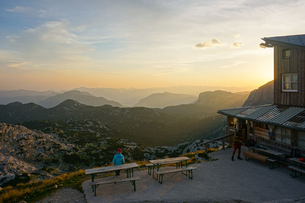 Simonyhütte Dachstein Wanderung Hüttentour Sonnenaufgang