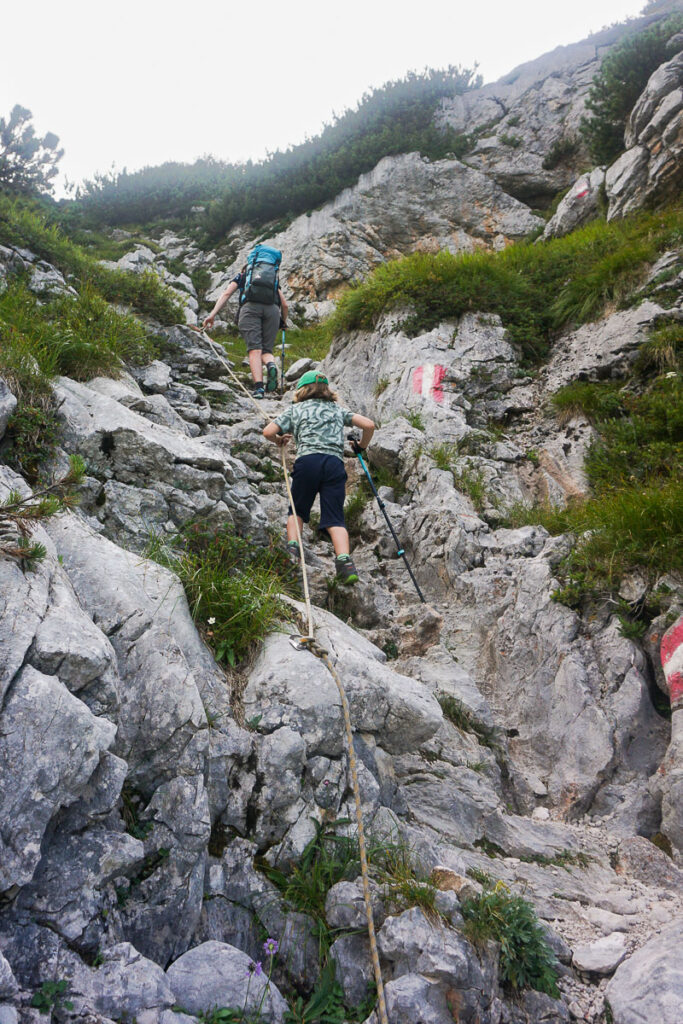 Dachstein mit Kindern: Aufstieg Simonyhütte