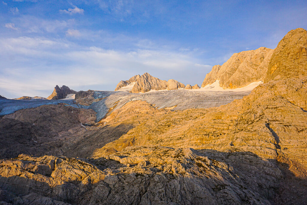 Sonnenaufgang Hallstätter Gletscher Simonyhütte