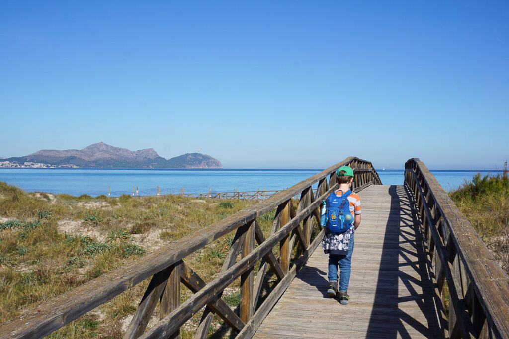 Strand Playa de Santa Margalida bei Can Picafort mit Kindern