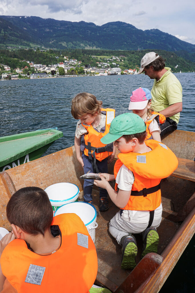 Netzfischen am Millstätter See im Familienhotel Post