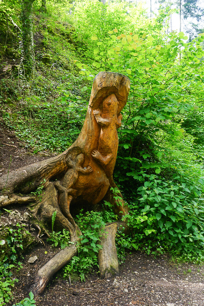 Johannesbachklamm Salamander Schnitzfigur