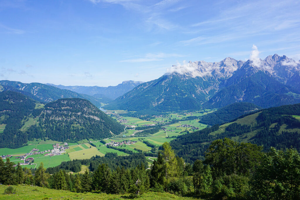 Buchensteinwand Ausblick Pillersee Loferer Steinberge