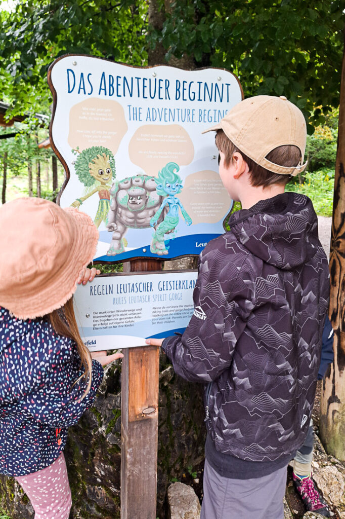 Leutascher Geisterklamm mit Kindern