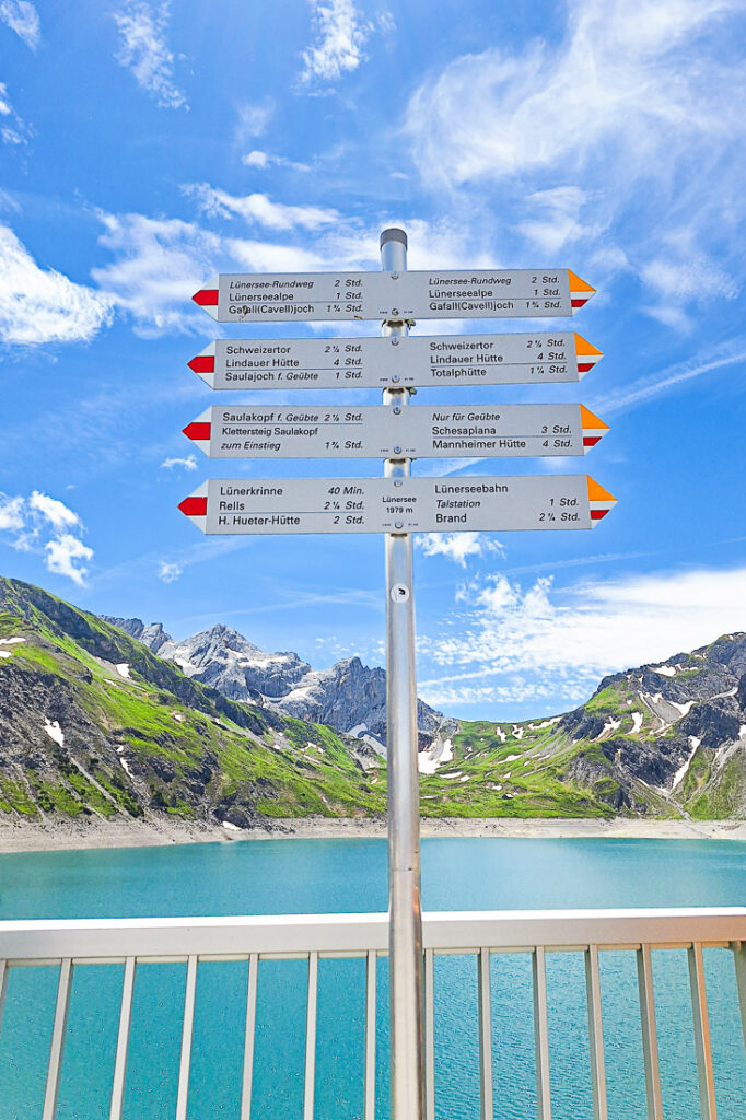 Lünersee Schilder