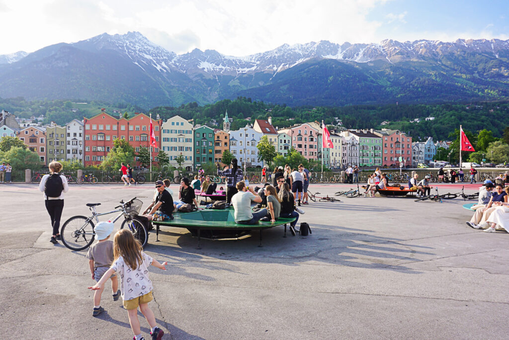 Innsbruck Marktplatz mit Nordkette