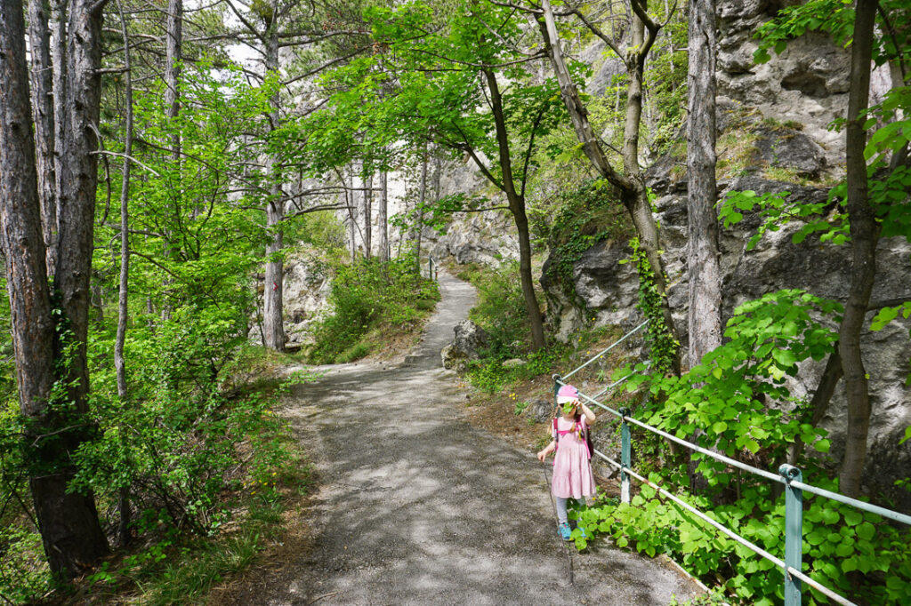 Wandern im Kurpark Baden mit Kindern