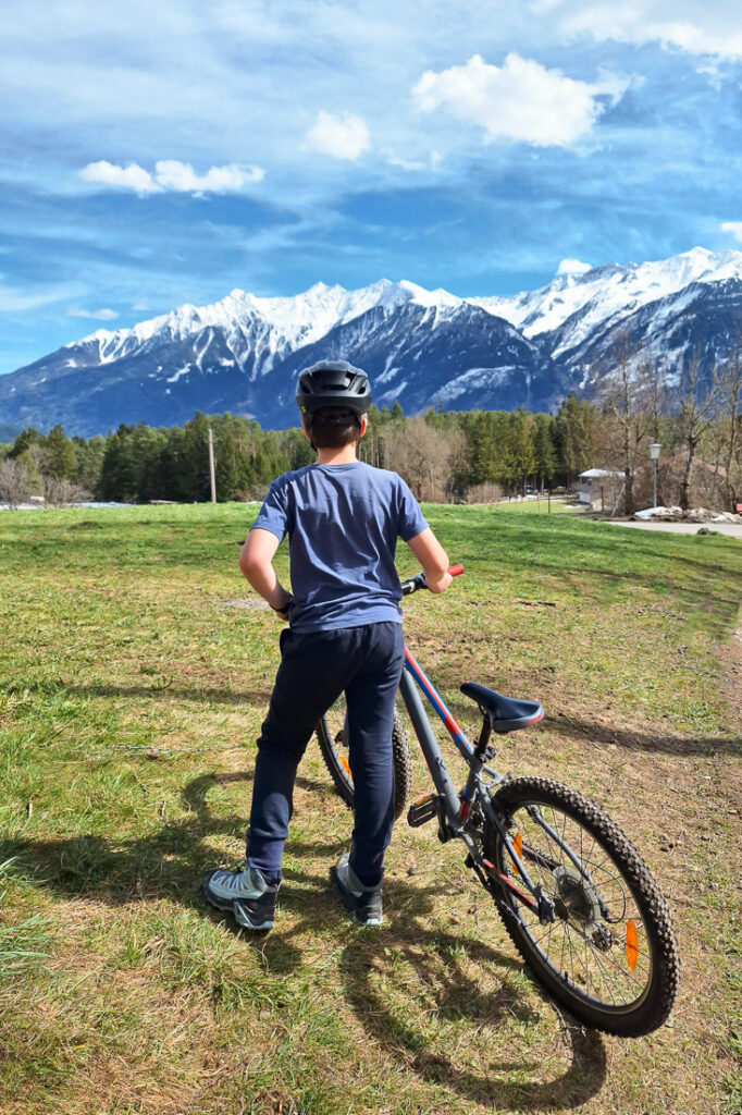 Fahrradfahren Radtour Mieminger Plateau mit Kindern