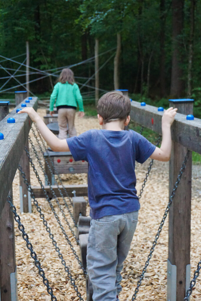 Motorikpark Kössen mit Kindern