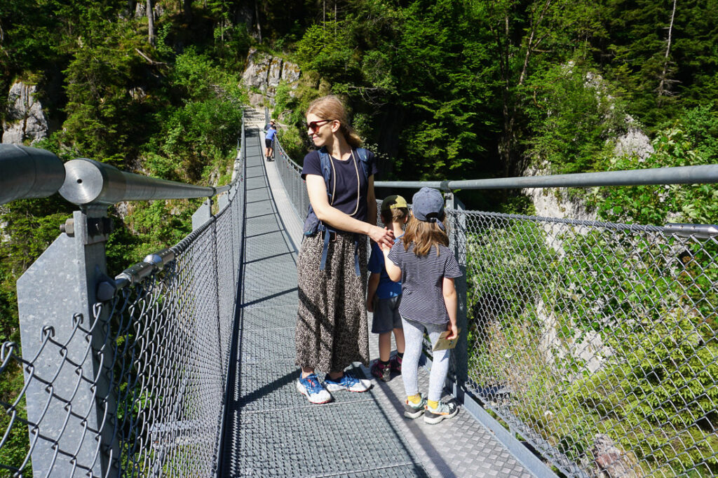 Entenlochklamm mit Kindern Kössen