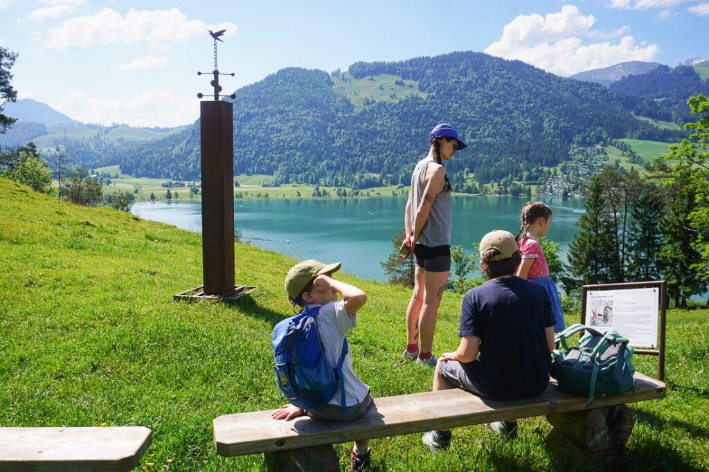 Walchsee wandern mit Kindern am 4 Elemente Weg